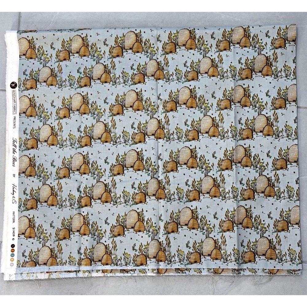 Windham Fabrics Tell the Bees Beehives Fabric 51439 45" wide ~2 yards Whimsical